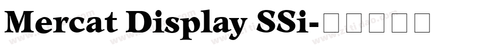 Mercat Display SSi字体转换